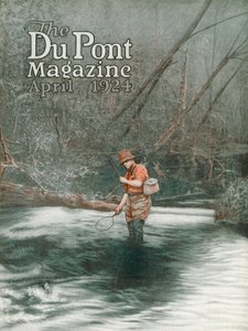Pêche à la mouche, couverture du DuPont Magazine, avril 1924